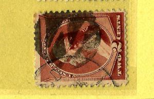 1800s US Stamp w/ Fancy Cancels:  Hand-carved Negative W ...