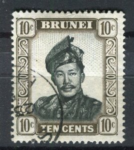 BRUNEI; 1952 early Sultan Omar issue fine used 10c. value