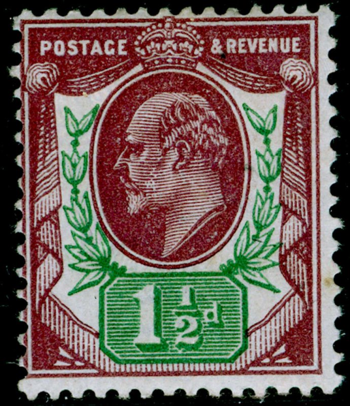 SG287 SPEC M10(-), 1½d dull reddish purple & deep green, M MINT. HENDON CERT