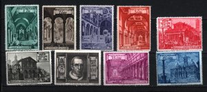 VATICAN 1949 SET OF 9 STAMPS MNH