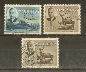 Mauritius 1950 GVI Perfins