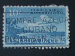​CUBA-1931-SC#C5-AIR MAIL-AIRPLANE-FANCY CANCEL VF-93 YEARS OLD HARD TO FIND
