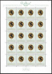 LIECHTENSTEIN (80) All different Sheets of stamps ALL Mint Never Hinged