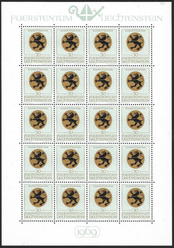 LIECHTENSTEIN (80) All different Sheets of stamps ALL Mint Never Hinged