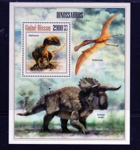 GUINEA BISSAU 2013 DINOSAURS MINT VF NH O.G S/S (20GB)