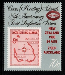 COCOS (KEELING) ISLANDS SG228 1990 NEW ZEALAND STAMP EXHIBITION MNH