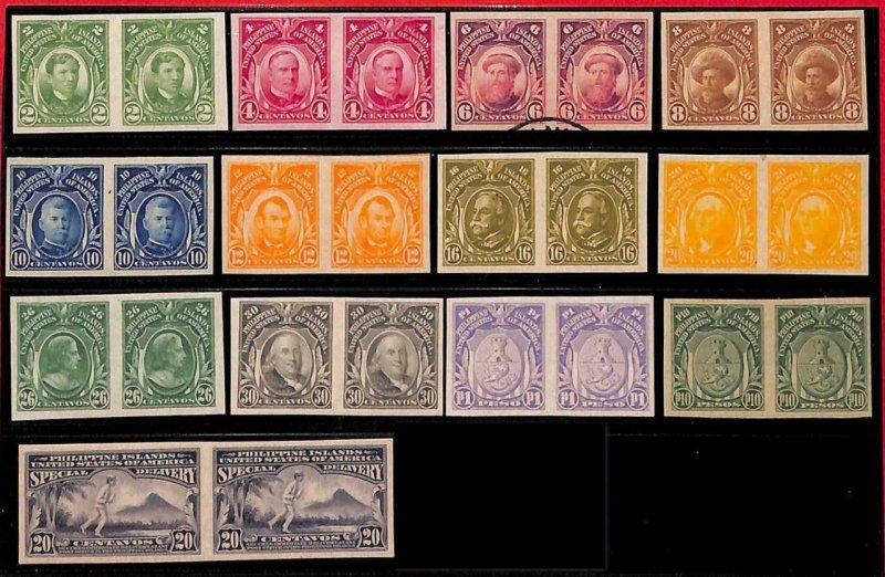 94953 - PHILIPPINES - LOT of IMPERF STAMPS - 1926 Personalities SPECIAL DELIVERY