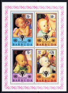 Barbuda 1979 Sc#412a. YEAR OF THE CHILD/DURER FAMOUS PAINTINGS S/S MNH