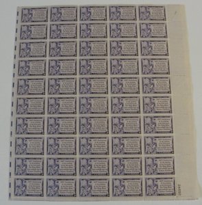 US Sc. # 1014 Sheet MNH w/OG