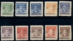 CHINA #997-1006, Complete set, unused no gum as issued, VF, Scott $94.00