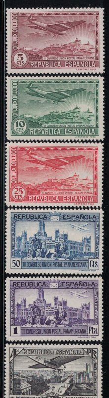 Spain  C62-C67  Planes over Madrid   1931   MH Scv  $ 10.20