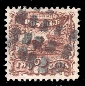 MOMEN: US STAMPS #113 BLACK FANCY CANCEL USED VF/XF LOT #79073