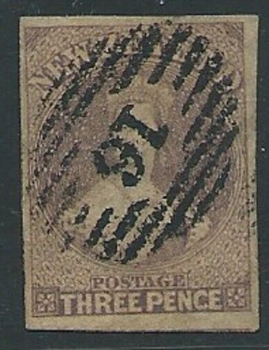 NEW ZEALAND 1862 FFQ 3d SG40 4l arge  margins used SG40  CP A3a............S7219