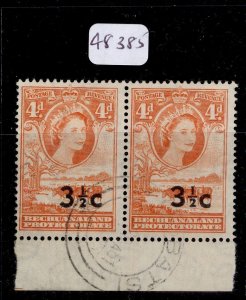 BECHUANALAND QEII SG161 + 161a, 3½c on 4d SURCH'S, VFU CDS. Cat £54. BPA CERT