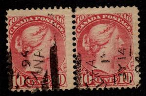 Canada - Used Pair Scott #40 (Halifax Cancel)