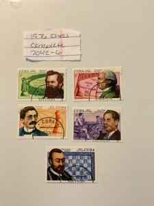 Cuba Chess Championships, Set of 5, 1976, #2042-2046, CTO