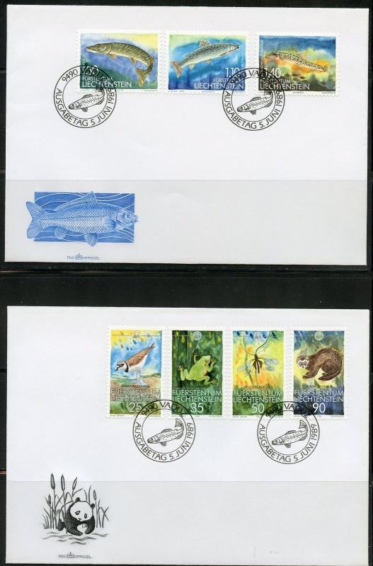 LIECHTENSTEIN LOT IV  OF 24  LATE DATE FIRST DAY COVERS 