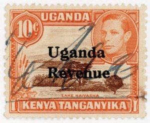 (I.B) KUT Revenue : Uganda Duty 10c (1940)