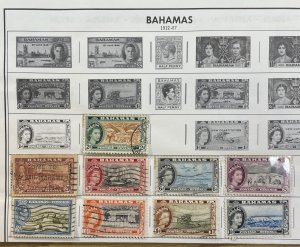 Bahamas LOT Used - From old album / All hinged on paper SCV >$16 [CVR150]