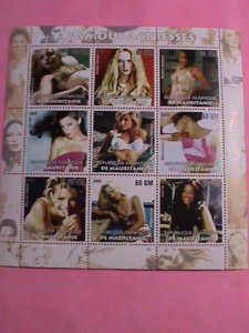 MAURITANIA  STAMP-2003-FAMOUS ACTRESSES-MNH STAMP SHEET -RARE