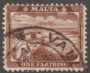 Malta,  stamp,  Scott#191,  used,  one farthing, #M-191