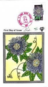 Pugh Designed/Painted Passionflower Texas Cancel.. 23 of Only 25 created!