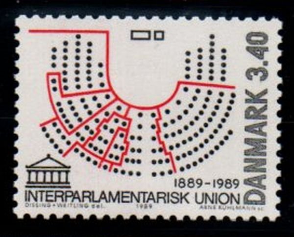 Denmark Sc 874 1989 Interparliamentary Union stamp mint NH