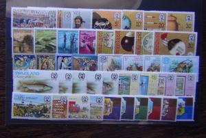 Swaziland 1977 1981 sets Silver Jubilee UPU Fish Handicrafts Power Xmas MNH