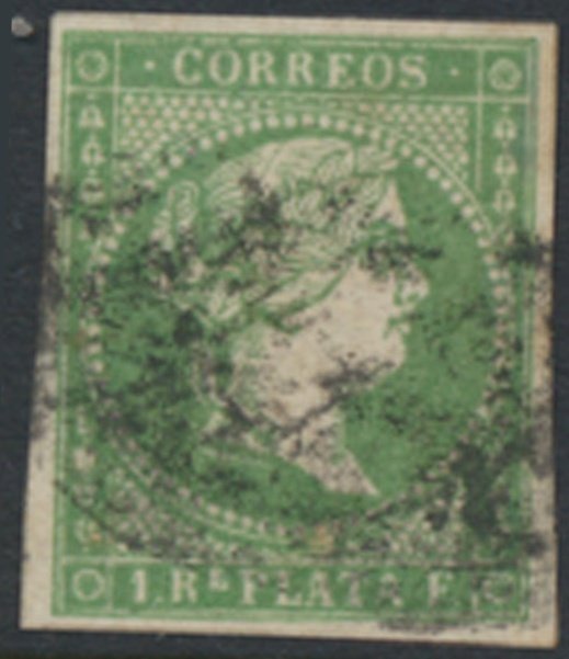 Cuba  SC#  10 Used imperf   4 full margin   see details & scans