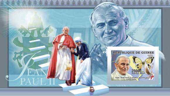 Guinea - Pope John Paul II Souvenir Sheet 7B-024