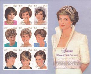 Nevis # 1030, Princess Diana, Mint NH