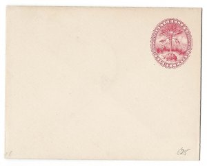 Seychelles 1895 8c Tortoise Postal Envelope HG1 fine unused