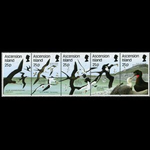 ASCENSION 1987 - Scott# 430 Frigatebirds Set of 5 NH