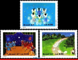 Brazil MNH 2117-9 Christmas 1987