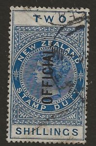 New Zealand O38 1914 2 sh.  fine used