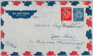 62647 - ISRAEL - POSTAL HISTORY - COVER to the NETHERLANDS 1948