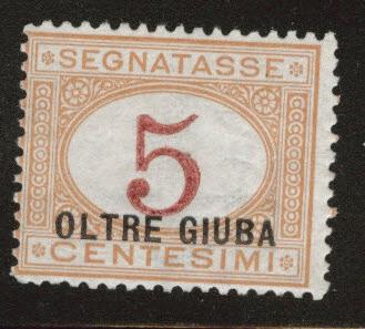 Oltre Giuba Scott J1 MH* 1925 Postage due stamp CV$24