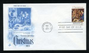 US 1444 Christmas Issue 1971 UA ArtCraft FDC