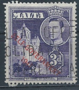 Malta 1953 - George VI Self Government 3d violet - SG240a used