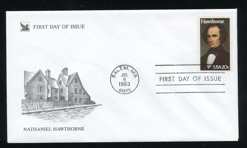 US 2047 Nathaniel Hawthorn UA Readers Digest FDC