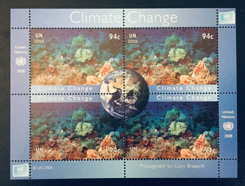 United Nations NY #968-9, Geneva #492-3, Vienna #434-5 Climate Change SS MNH