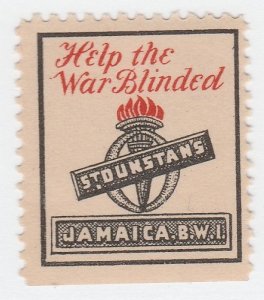 Jamaica BWI British West Indies WWI Blind Cinderella stamp #4512 Scarce mnh gum