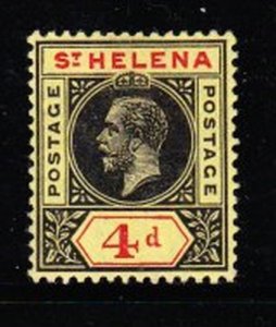 Album Trésors St Helena Scott #73 4p George V Excellent État LH