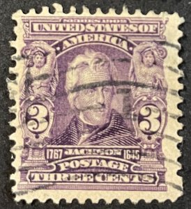 US #302 Used F/VF 3c Jackson 1903 [B41.1.3]