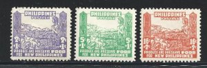 1942 PHILIPPINE - SG J9/J11 3 values */MH