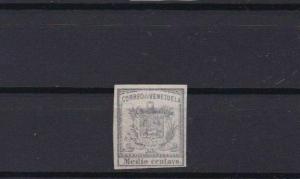 VENEZUELA 1862 IMPERF STAMP ½ CENTAVO MOUNTED MINT  CAT £31  REF 6307