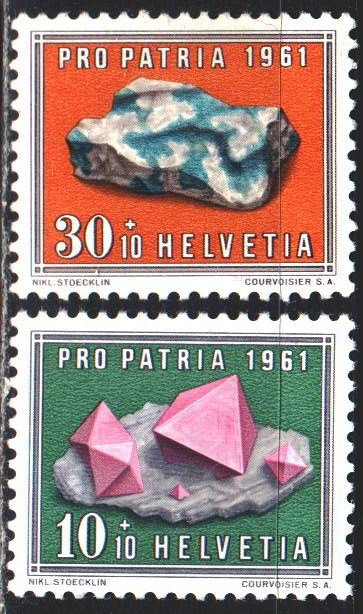 Switzerland. 1961. 732-34 from the series. Minerals. MNH.