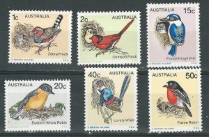 Australia  #  713-18  Australian Birds  (6)  Mint NH