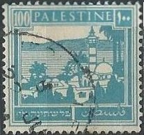 Palestine 80 (used) 100m Tiberias & Sea of Galilee, brt blue (1927)