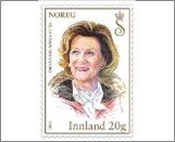 Norway Used NK 2074   Queen Sonja 85th Birthday 19 Krone Multicolor
